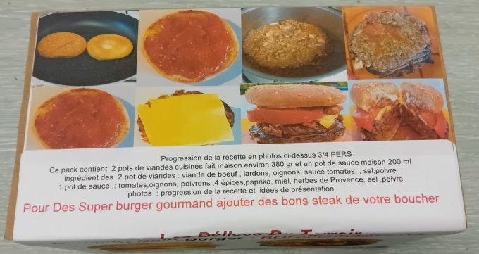  pack GARNITURE BURGER BOEUF-LARDONS 4 pers