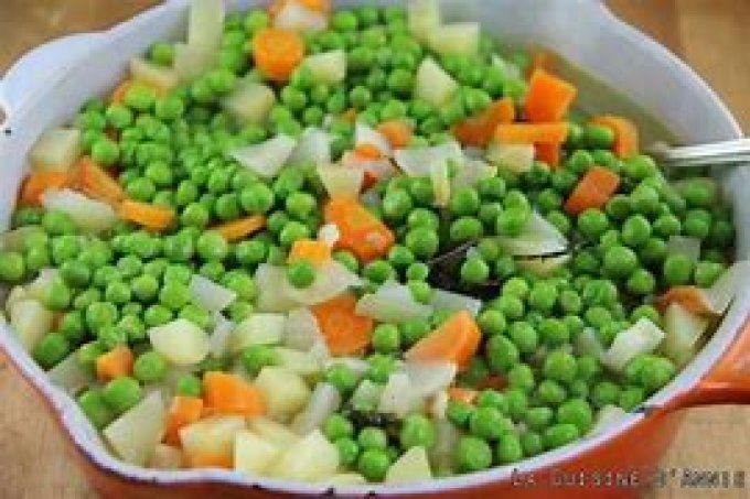 MERCREDI  : 4 Garniture de légumes  : petits pois , carottes