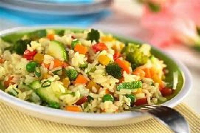 VENDREDI :  3 Garniture de légumes : RIZ AUX PETITS Légumes